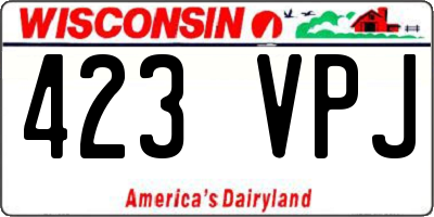 WI license plate 423VPJ