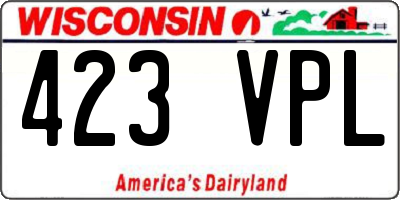 WI license plate 423VPL
