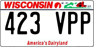 WI license plate 423VPP