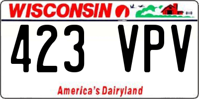 WI license plate 423VPV