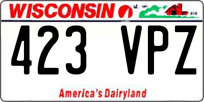 WI license plate 423VPZ