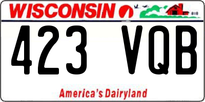 WI license plate 423VQB