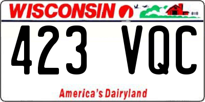 WI license plate 423VQC