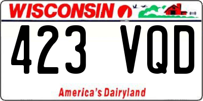 WI license plate 423VQD