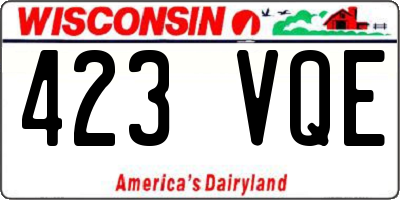 WI license plate 423VQE