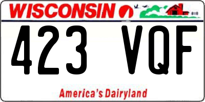 WI license plate 423VQF