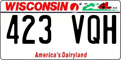 WI license plate 423VQH