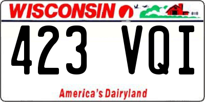 WI license plate 423VQI