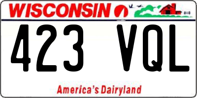 WI license plate 423VQL