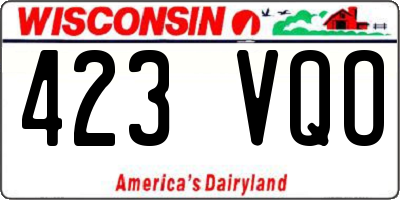 WI license plate 423VQO