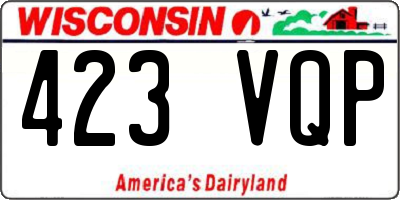 WI license plate 423VQP