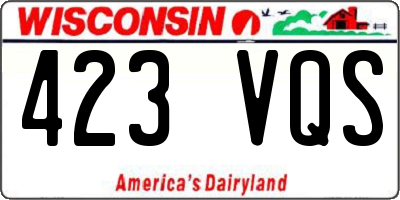 WI license plate 423VQS