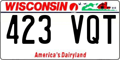 WI license plate 423VQT