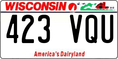 WI license plate 423VQU