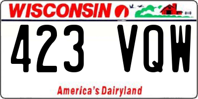 WI license plate 423VQW