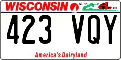 WI license plate 423VQY