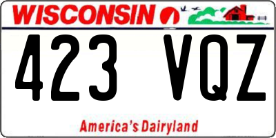 WI license plate 423VQZ