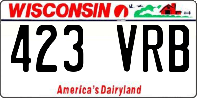 WI license plate 423VRB