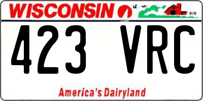 WI license plate 423VRC