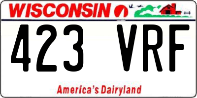 WI license plate 423VRF