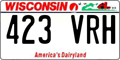 WI license plate 423VRH