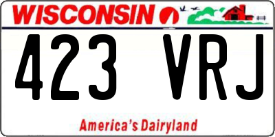 WI license plate 423VRJ