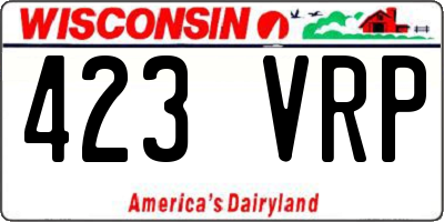 WI license plate 423VRP