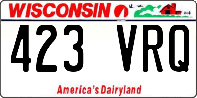 WI license plate 423VRQ