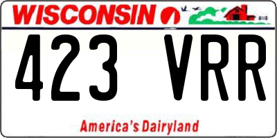WI license plate 423VRR