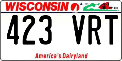 WI license plate 423VRT