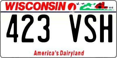 WI license plate 423VSH