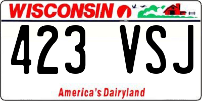 WI license plate 423VSJ