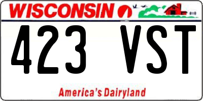 WI license plate 423VST