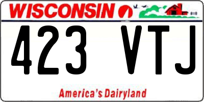 WI license plate 423VTJ