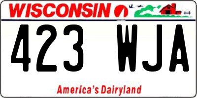 WI license plate 423WJA