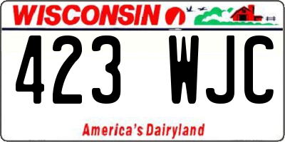 WI license plate 423WJC