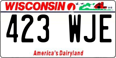 WI license plate 423WJE