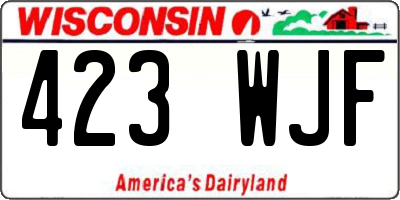 WI license plate 423WJF