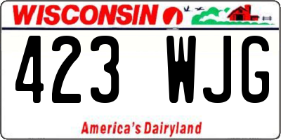 WI license plate 423WJG