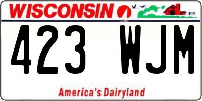 WI license plate 423WJM