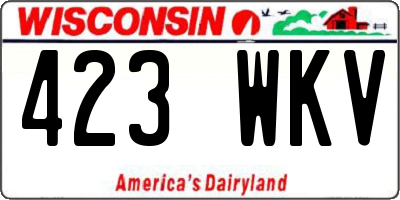 WI license plate 423WKV