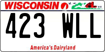 WI license plate 423WLL