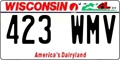 WI license plate 423WMV