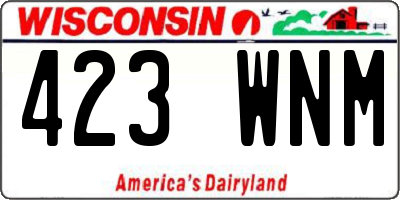 WI license plate 423WNM