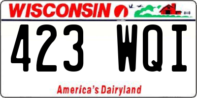 WI license plate 423WQI