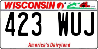 WI license plate 423WUJ
