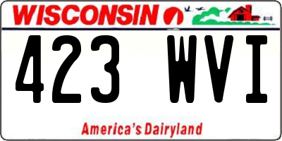 WI license plate 423WVI