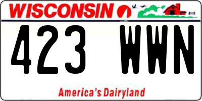 WI license plate 423WWN