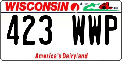 WI license plate 423WWP