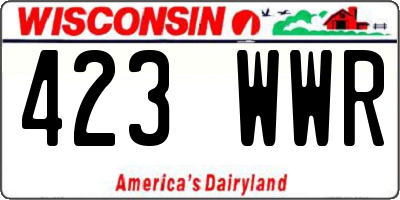 WI license plate 423WWR